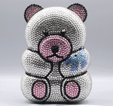 Crystal Teddy bear Bridal purse