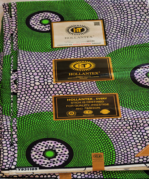 Green African Wax Print